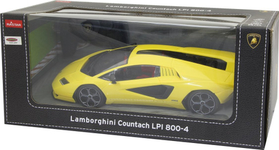 Makina me pult Jamara Lamborghini Countach LPI 800-4, 1:16, 2.4 GHz, LED, e verdhë