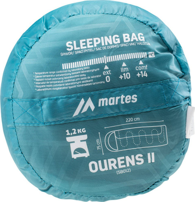 Thes gjumi Martes Ourens II, 220cm, 0°C deri +14°C, i kaltër e zi