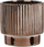 Vazo qeramike për zbukurim, 12x12 cm, ari i errët me shkëlqim