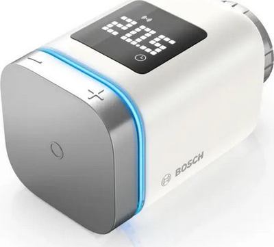 Termostat smart për radiator Bosch Radiator Thermostat II, WiFi, rri për bukuri me Alexa Google Siri, i bardhë