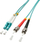 Kabllo rrjeti Lindy Fiber Optic LC/ST OM3 50/125um, multimode, 2m, blu