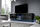 Komodë TV Bed Meble QIU 200, 42x57x200cm, MDF, e zezë