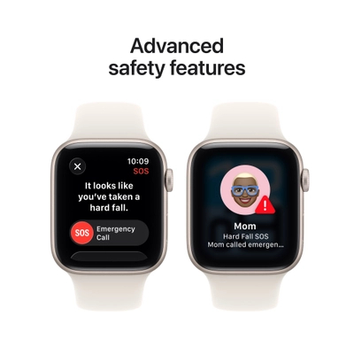 Apple Watch SE 3 GPS 44mm Starlight Aluminium Case with Starlight Sport Band, M/L
