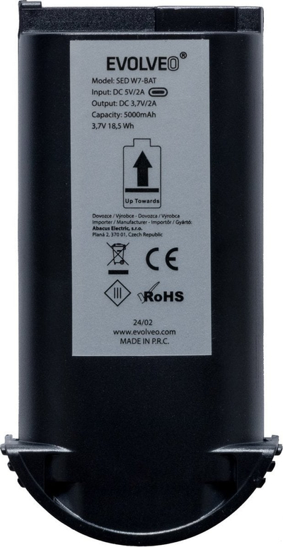 Bateri zëvendësuese Evolveo W7, 5000mAh, 3.7V, e zezë