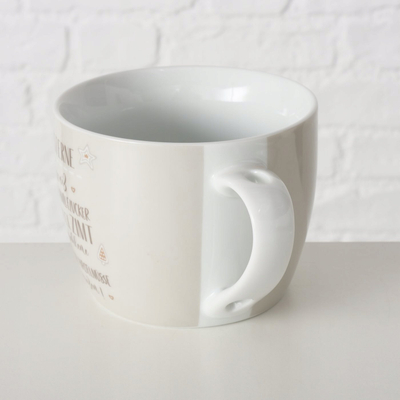 Filxhan porcelani Boltze, 600 ml, me kapak edhe lugë, bezhë