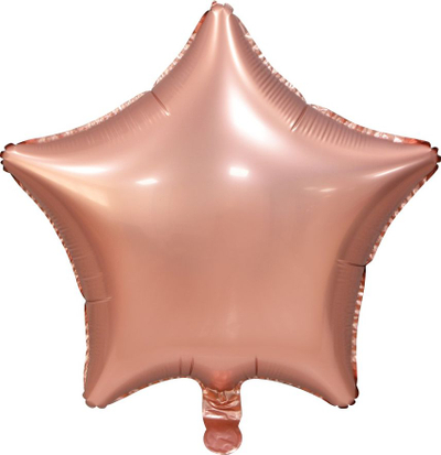 Balonë folie yll Godan Star Matte, 44 cm, rozë dhe e artë