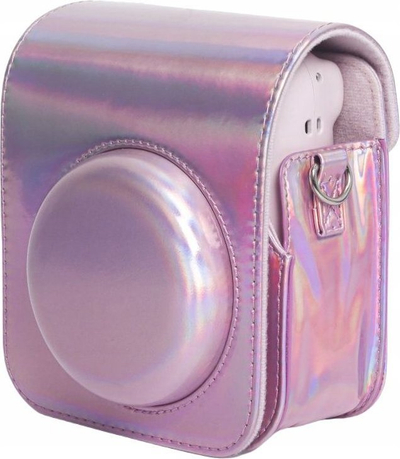 Këllëf LoveInstant për Fujifilm Instax Mini 12, me rrip, rozë me shkëlqim