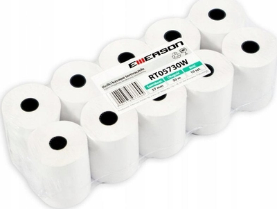 Letër termike Emerson RT04430WBPAF, 44x30 mm, BPA Free, e bardhë