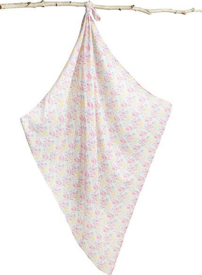 Set pelena bambus Sensillo Bamboo Nappy, 2 copë, 120x120 cm, me lule dhe iriqë