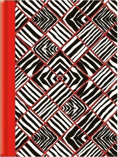 Fletore Fandy A5 Soft Geometry, 72 fletë, vijëzuar, e kuqe me të zezë