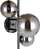 Llambadar muri Italux Canello WL-406007-3A-BCR, 3xG9, metal edhe qelq, krom i zi