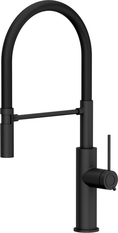 Rubinet kuzhine Quadron Gemma Q Line SteelQ, grykë 360°, Pure Carbon, i zi