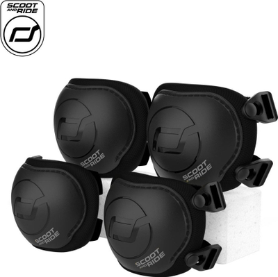 Set mbrojtës Scoot&amp;Ride Protector S, për fëmijë 2–5 vjeç, i zi gri