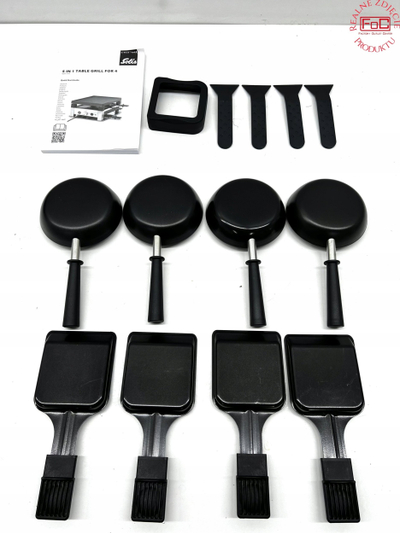 Grill tavoline Solis Table Grill 5 in 1 Gourmet TYPE 7910, raclette, pllakë grilli, gri