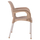 Karrige PP KareK cappuccino me këmbë alumini 59×58×81 cm (HM5592.02)