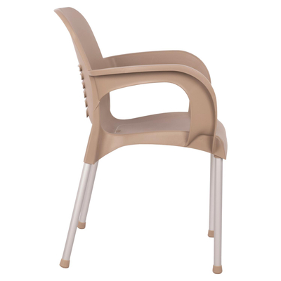 Karrige PP KareK cappuccino me këmbë alumini 59×58×81 cm (HM5592.02)