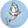 Magnet dekorativ Ligarti Fish, 56mm, sipërfaqe mat, blu