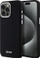 Kapak telefoni DKNY Liquid Silicone Silver Metal Logo MagSafe për iPhone 15 Pro Max, i zi