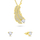 Set bizhuteri për femra Brilio Silver SET242Y, qafore + vathë, i artë 