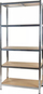 Raft magazinimi Malatec 23766, 220x100x45 cm, çelik i galvanizum, gri