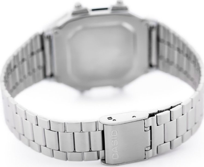Orë dore Casio Vintage A178WA1ADF, digjitale, çelik inox, argjend