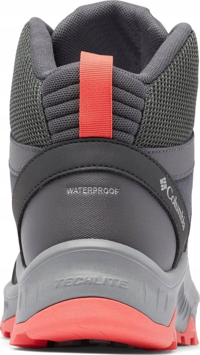 Këpucë trekking Columbia Trailstorm Ascend Mid WP W, për goca, të papërshkueshme nga uji, gri