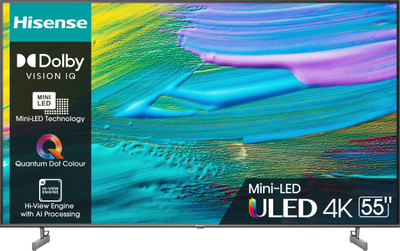 TV Hisense 55U6KQ, 55", 4K ULED, Smart TV, i zi