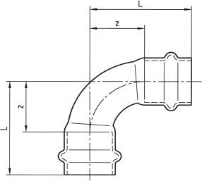 Bërryl Conex B-series (P500201500000), 90 °,15mm