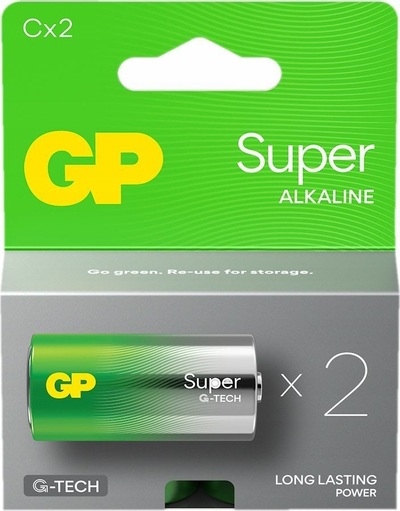 Bateri alkaline GP Recyko C LR14, 1.5V, paketim 2 copë