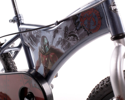 Bicikletë për kalamoj Star Wars Kids, 16", me rrota ndihmëse, gri