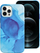 Mbulesë telefoni Kryt Leather Mag Cover për iPhone 12 Pro Max, efekt lëkure, Blue Splash blu