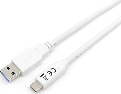 Kabllo USB equip 128364, USB C në USB A, 2m, 5Gbps, e bardhë