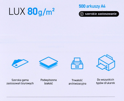 Letër printeri International Paper Xerox PolLux A4, 80g, 500 fletë, e bardhë