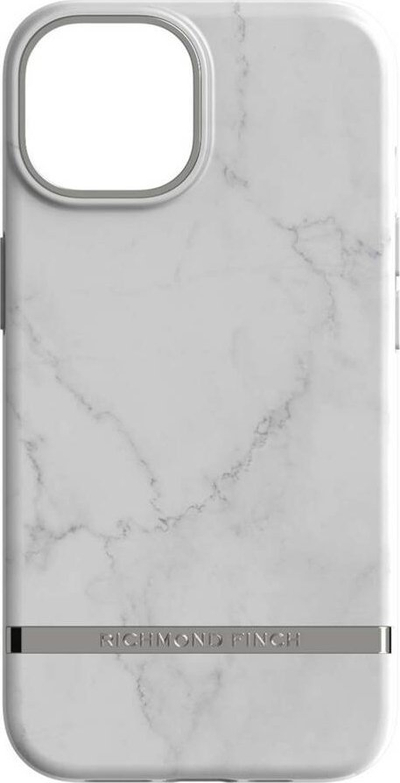 Kapak telefoni Richmond &amp; Finch White Marble, për iPhone 14, plastik, i bardhë