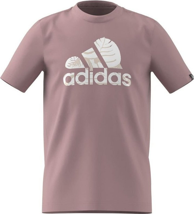Bluzë sportive adidas Bos Nature Jr, pambuk, për vajza, rozë