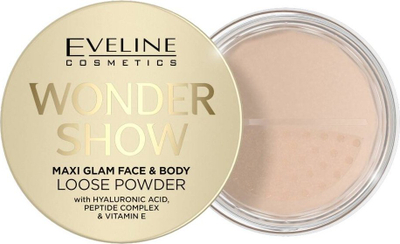 Pudër ndriçuese Eveline Cosmetics Wonder Show Maxi Glam, për fytyrë edhe trup, 6 g