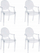 Set karrigesh OSKAR Busan Chair, polikarbonat transparent, 4 copë