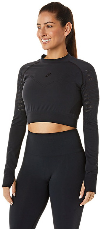 Bluzë sportive ASICS Functional, material teknik, e zezë