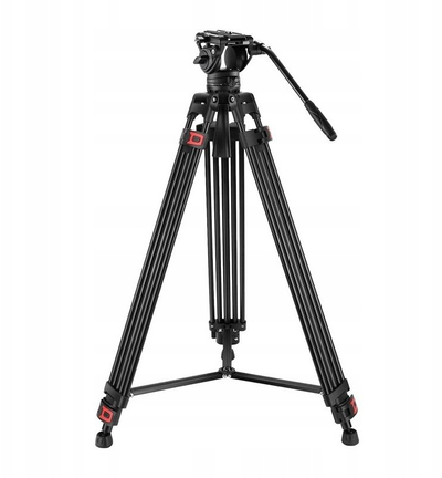 Stativ video Neewer Professional, kokë fluide, aliazh alumini, i zi
