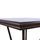 Tavolinë alumini 70×70×76 cm pamje bambu me xham (HM5568.03), kaftë