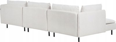 Këndore modulare 3 vendëshe, stof, 291x151 cm, bezhë
