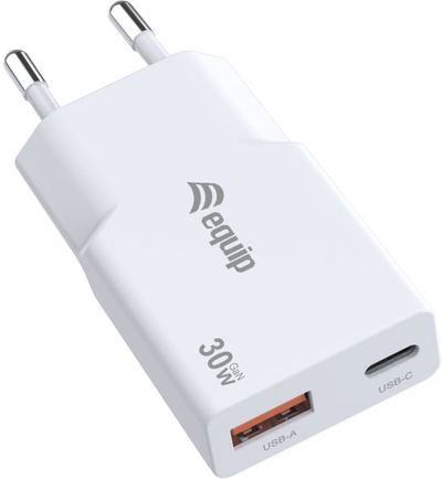 Karikues muri Equip 245523, 30W GaN, 2 porta USB PD, i bardhë