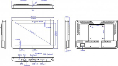 Tablet Allnet RK3288, 10", 16GB, NFC RFID, i zi