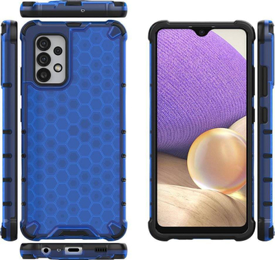 Kapak telefoni Honeycomb Armor për Samsung Galaxy A13 5G, kornizë xheli, mbron mirë nga goditjet, blu