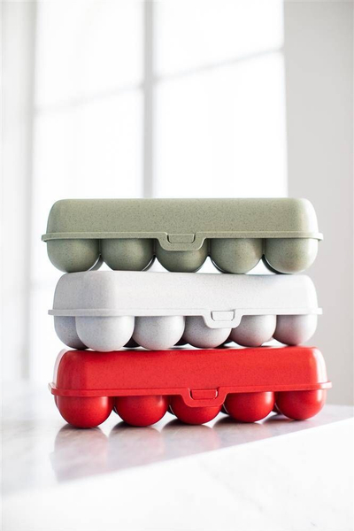 Kuti vezësh Koziol Eggs To Go, për 10 vezë, plastike, jeshile