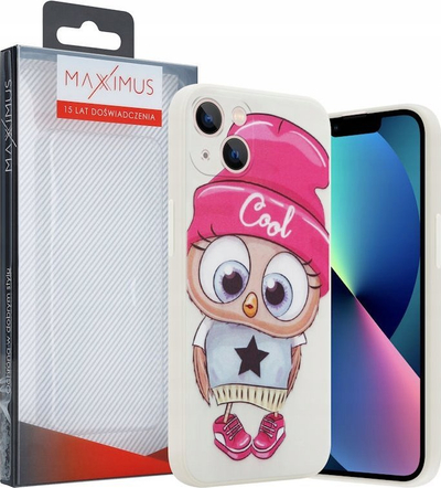 Futrollë telefoni Maximus MX Owl Cool për iPhone 12 Pro Max, TPU, me motiv buf, bezhë