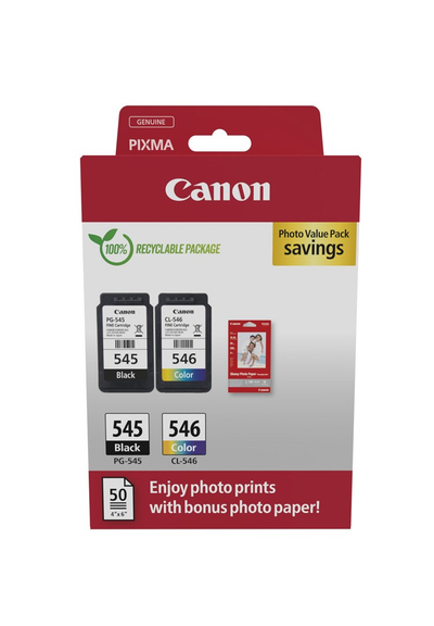 Set fishekësh boje Canon PG-545 CL-546, origjinal, me letër foto