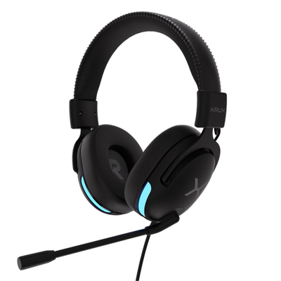 Слушалки Krux KRXC015, жичени, за компјутер и лаптоп, црни