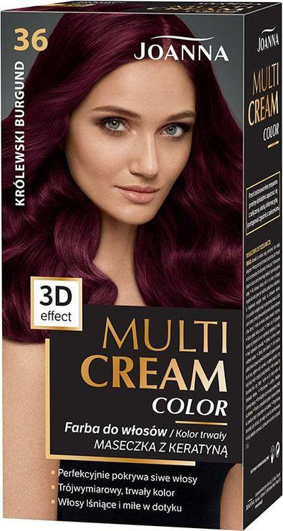 Ngjyrë për flokë Joanna Multi Cream Color, Nr. 36 Royal Burgundy