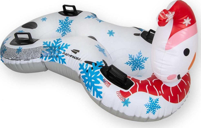 Rreshqitëse bore e fryrë JiLong Snowman 2 persona, 138x74x80 cm, shumëngjyrëshe